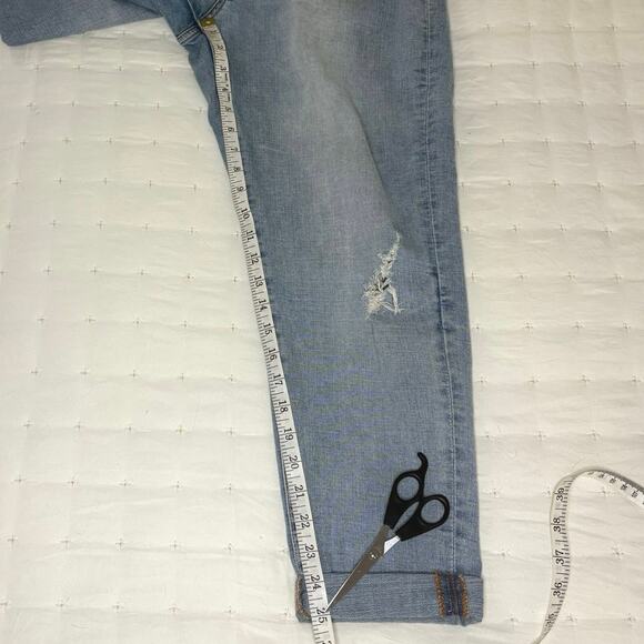 Lucky Brand Sienna Cigarette Distressed Jeans Mid Rise Women's 10/30 Light Blue - Picture 11 of 12